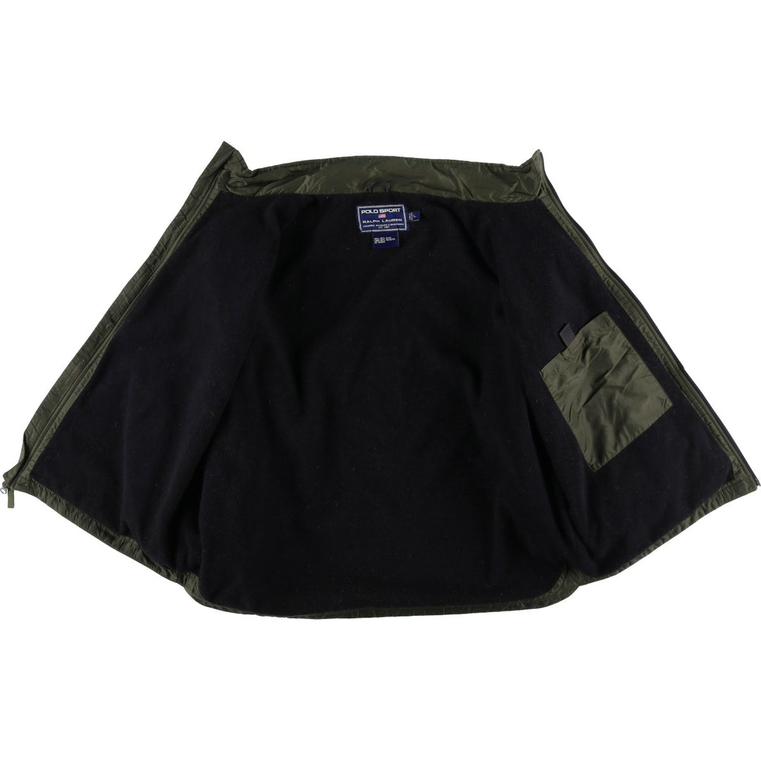 Ralph Lauren POLO SPORT nylon jacket for men, size L Nylon Khaki type Vintage Second Hand