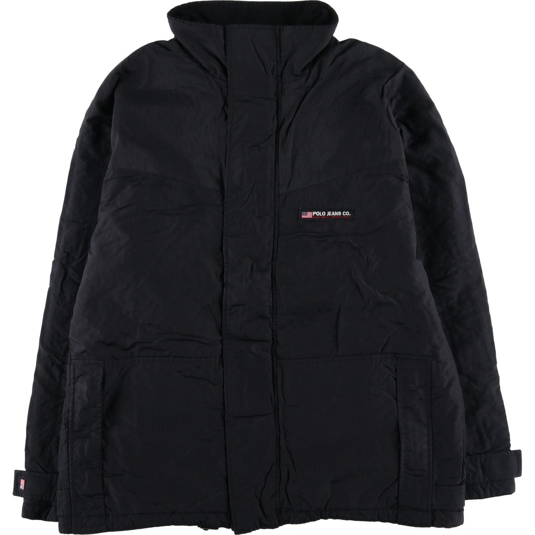 Ralph Lauren Polo Jeans Company Men's Padded Puffer Jacket, Size L Nylon black type Vintage Second Hand