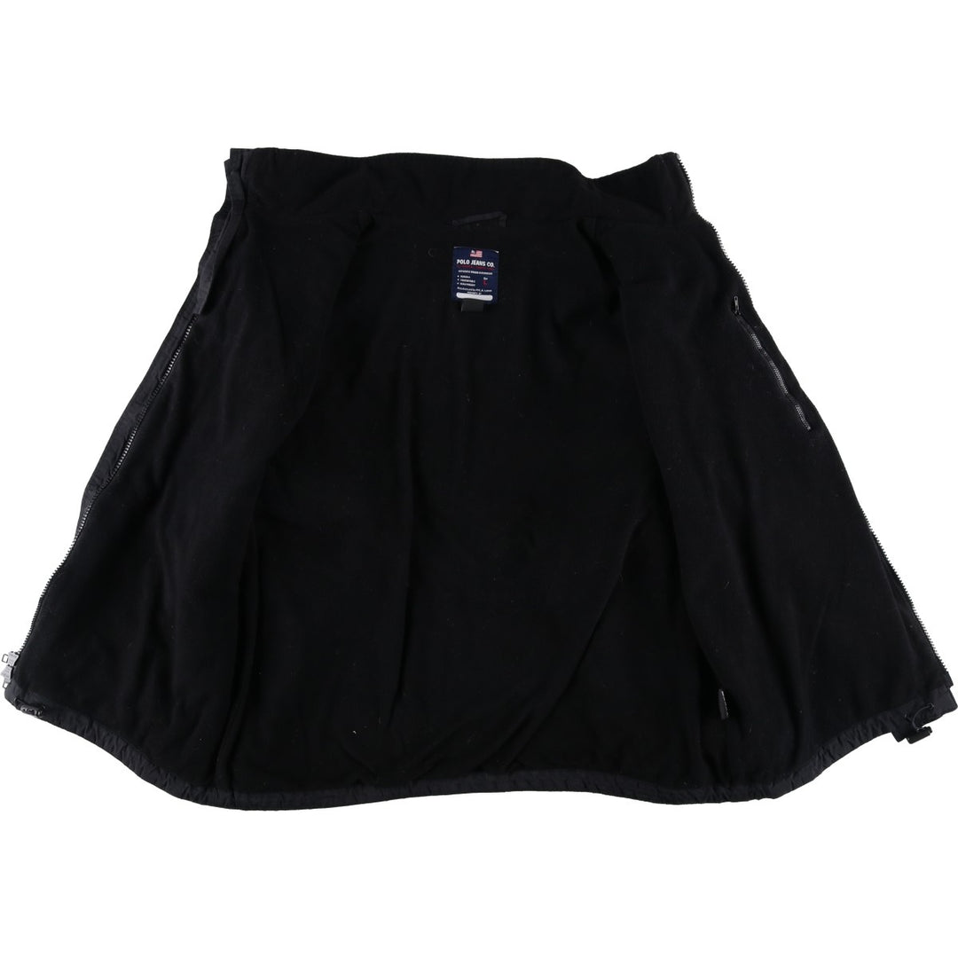 Ralph Lauren Polo Jeans Company Men's Padded Puffer Jacket, Size L Nylon black type Vintage Second Hand