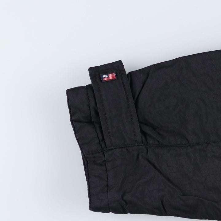 Ralph Lauren Polo Jeans Company Men's Padded Puffer Jacket, Size L Nylon black type Vintage Second Hand