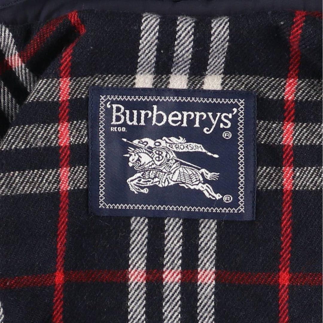 Burberry's padded puffer jacket, men's size L cotton navy blue type Vintage Second Hand