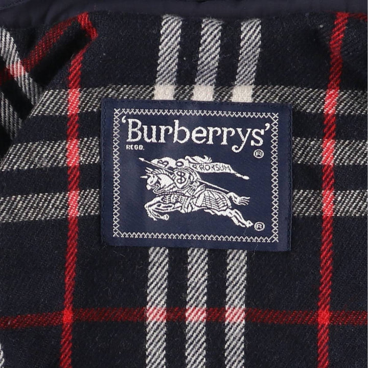 Burberry's padded puffer jacket, men's size L cotton navy blue type Vintage Second Hand
