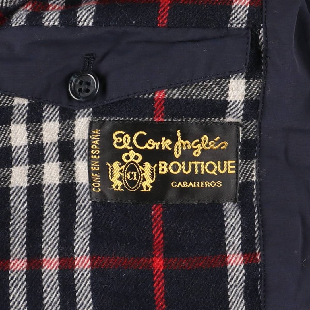 Burberry's padded puffer jacket, men's size L cotton navy blue type Vintage Second Hand