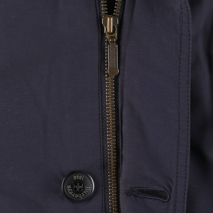 Burberry's padded puffer jacket, men's size L cotton navy blue type Vintage Second Hand