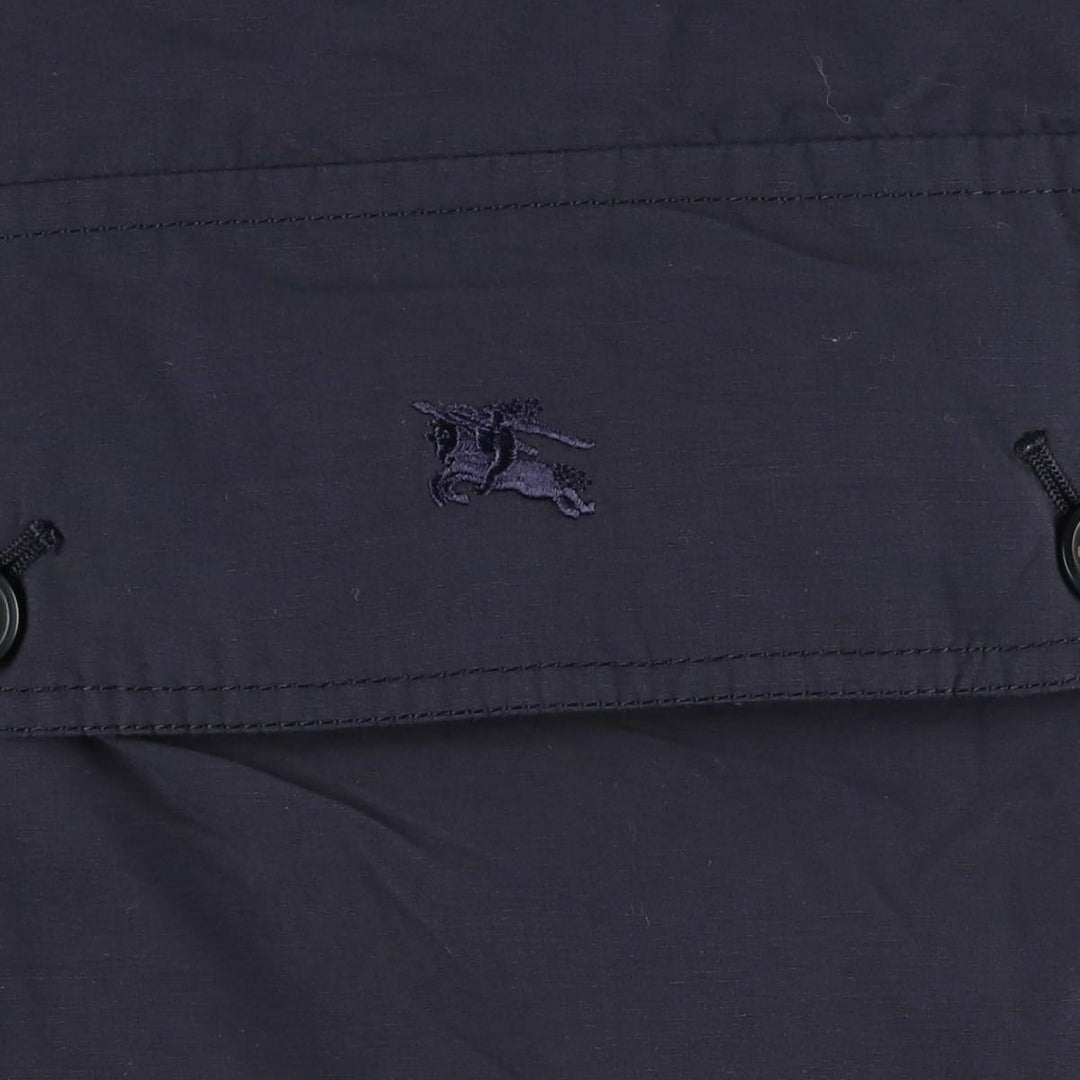 Burberry's padded puffer jacket, men's size L cotton navy blue type Vintage Second Hand