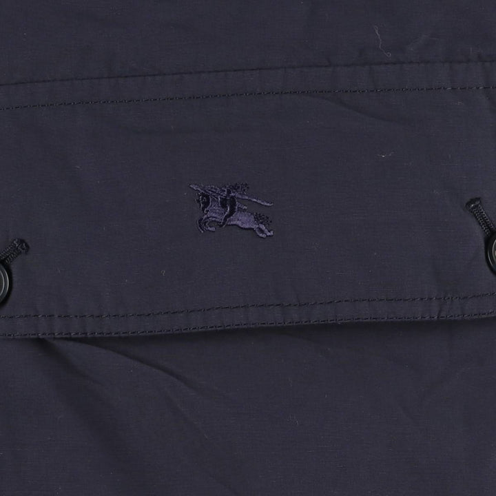 Burberry's padded puffer jacket, men's size L cotton navy blue type Vintage Second Hand