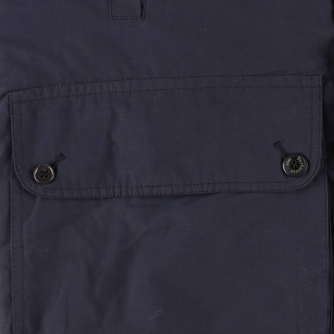 Burberry's padded puffer jacket, men's size L cotton navy blue type Vintage Second Hand