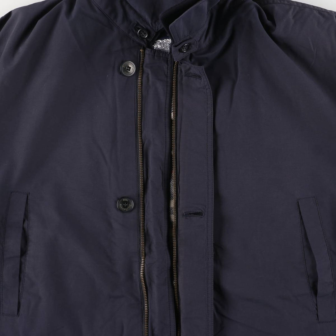 Burberry's padded puffer jacket, men's size L cotton navy blue type Vintage Second Hand