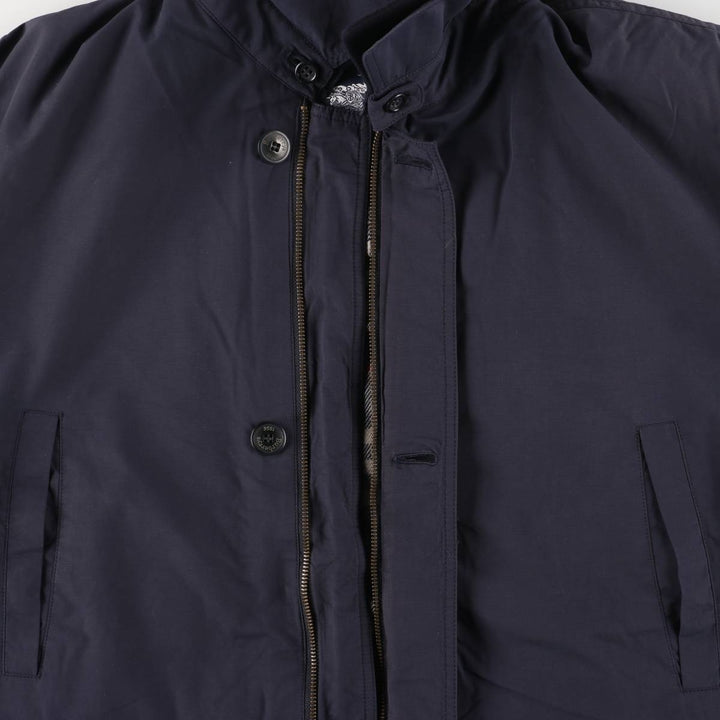Burberry's padded puffer jacket, men's size L cotton navy blue type Vintage Second Hand