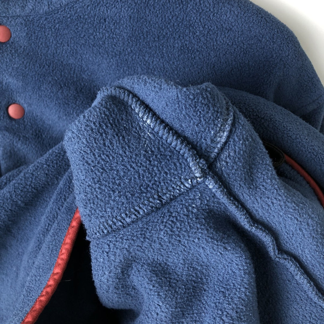 Patagonia Lightweight Synchilla Snap Tee (25580FA18) - Half-Snap Fleece Pullover, Men's Medium polyester navy blue type Vintage Second Hand