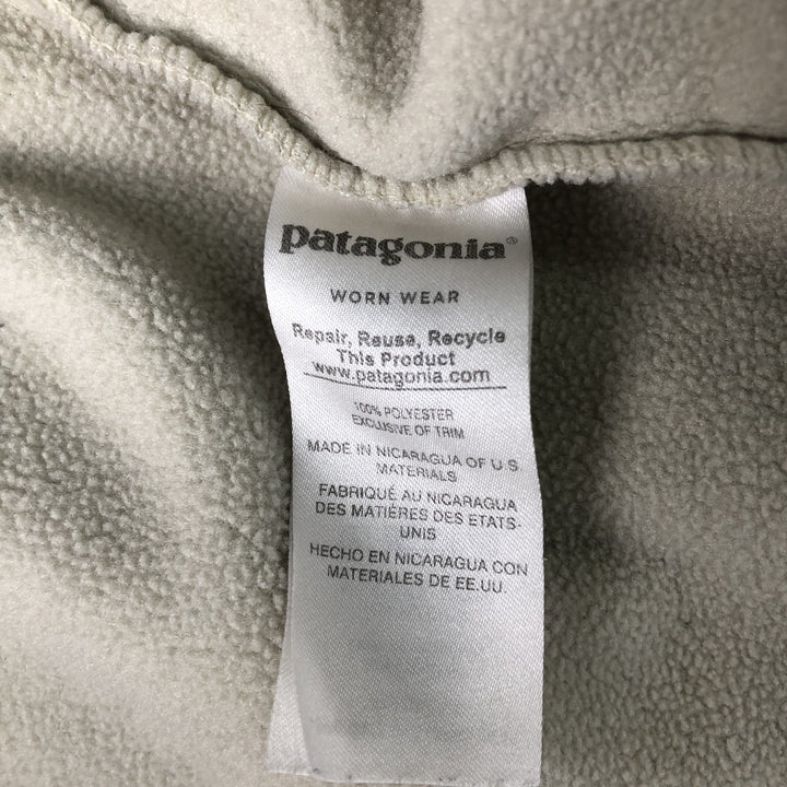 Patagonia Lightweight Synchilla Snap Tee (25580SP17) - Half-Snap Fleece Pullover, Men's Size L polyester Beige type Vintage Second Hand