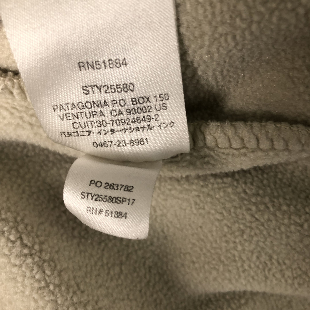 Patagonia Lightweight Synchilla Snap Tee (25580SP17) - Half-Snap Fleece Pullover, Men's Size L polyester Beige type Vintage Second Hand