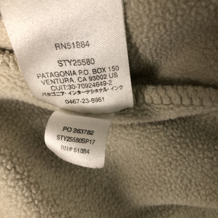 Patagonia Lightweight Synchilla Snap Tee (25580SP17) - Half-Snap Fleece Pullover, Men's Size L polyester Beige type Vintage Second Hand
