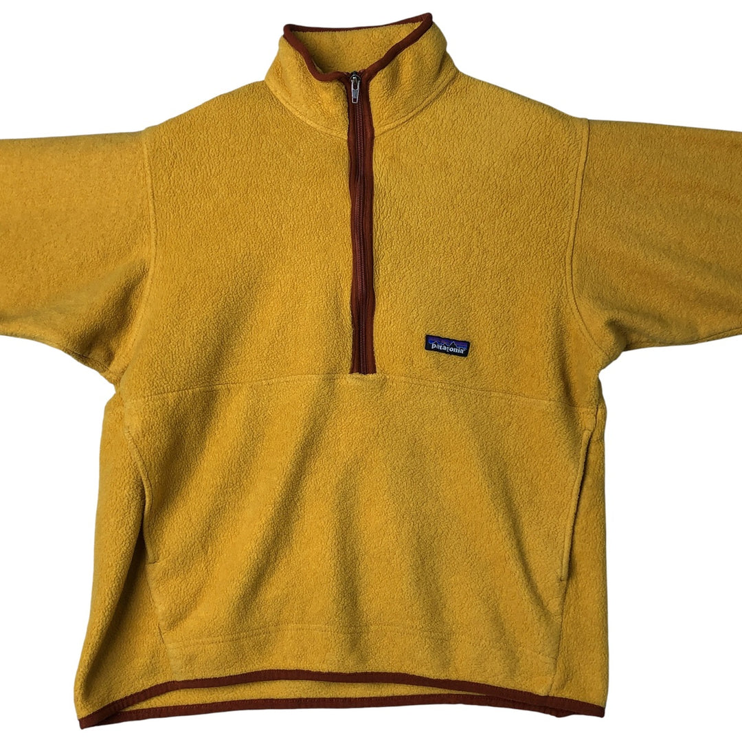 90s-00'S Patagonia Synchilla Half-Zip Fleece Pullover, Men's Size Medium unclear ocher yellow type Vintage Second Hand