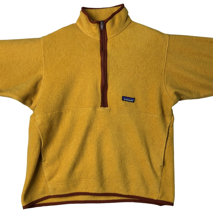 90s-00'S Patagonia Synchilla Half-Zip Fleece Pullover, Men's Size Medium unclear ocher yellow type Vintage Second Hand