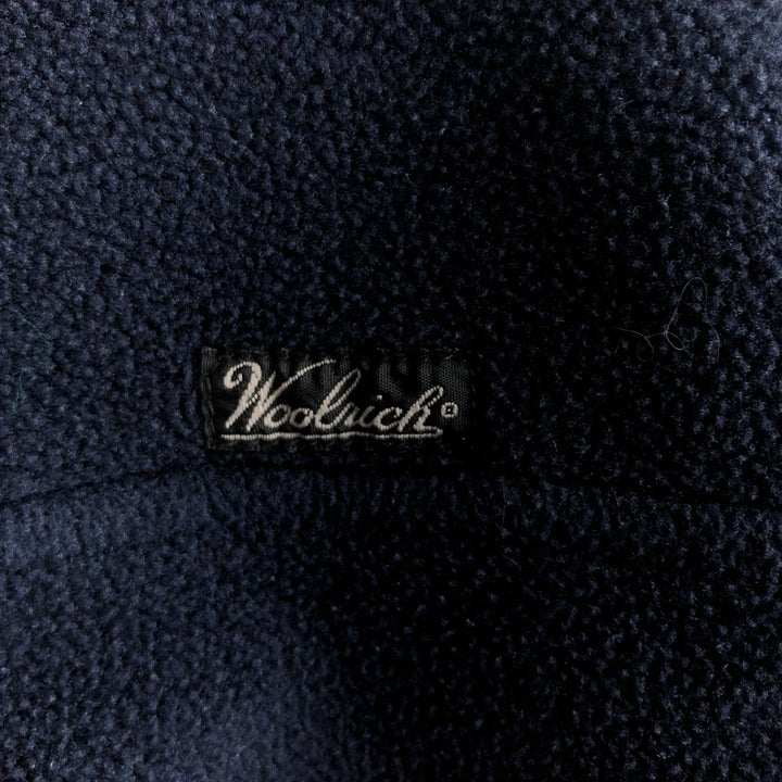 90s-00'S WOOLRICH Snap-on T-shirt, Half Snap, Fleece Pullover, Men's, Size XL polyester navy blue type Vintage Second Hand