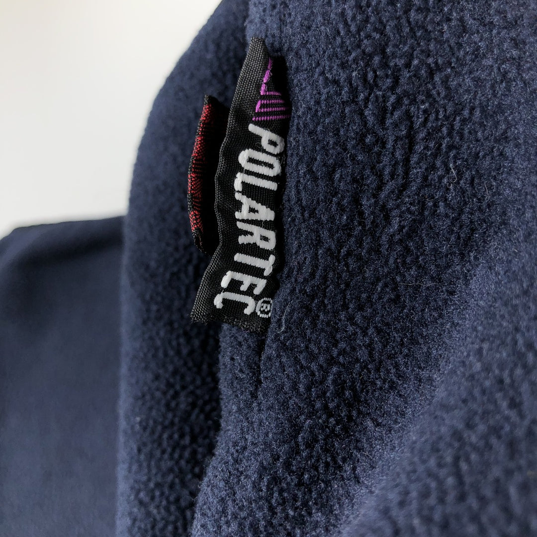 90s-00'S WOOLRICH Snap-on T-shirt, Half Snap, Fleece Pullover, Men's, Size XL polyester navy blue type Vintage Second Hand