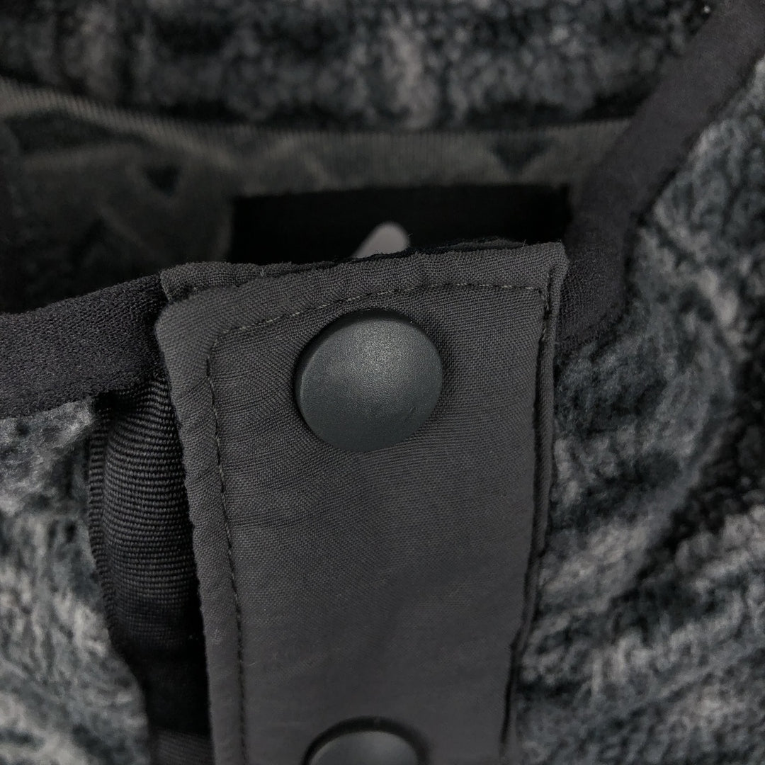 Columbia Fair Isle Pattern Half-Snap Fleece Pullover, Men's Size Medium polyester gray type Vintage Second Hand