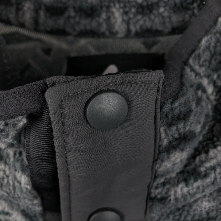 Columbia Fair Isle Pattern Half-Snap Fleece Pullover, Men's Size Medium polyester gray type Vintage Second Hand