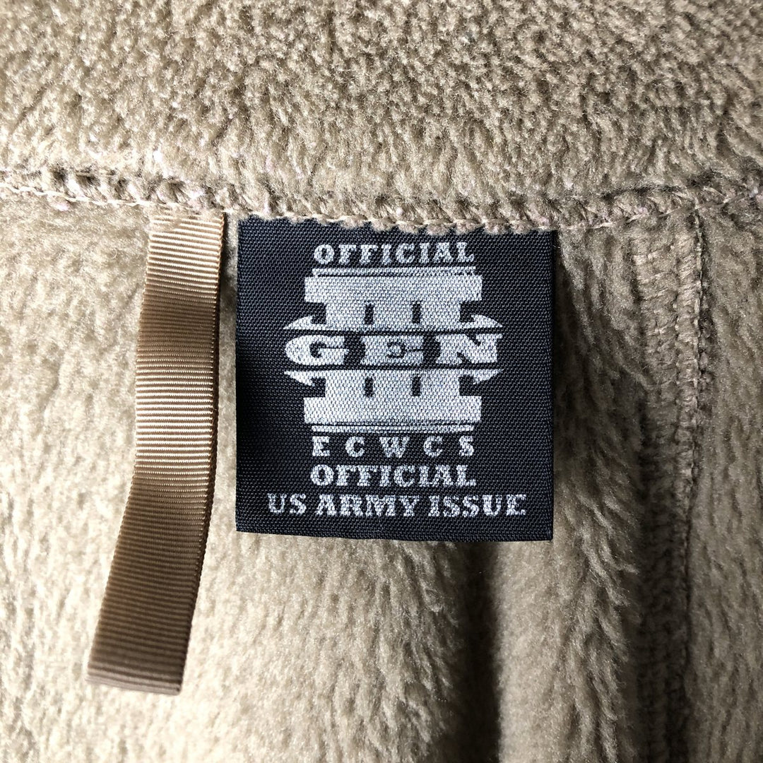 ADS ECWCS GEN3 Military Fleece Jacket, Made in USA, Men's Size L unclear Khaki type Vintage Second Hand