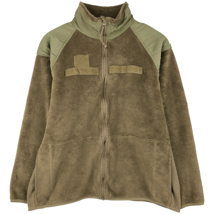 Authentic US military fleece jacket, made in the USA, large-regular, equivalent to men's size L unclear Khaki type Vintage Second Hand