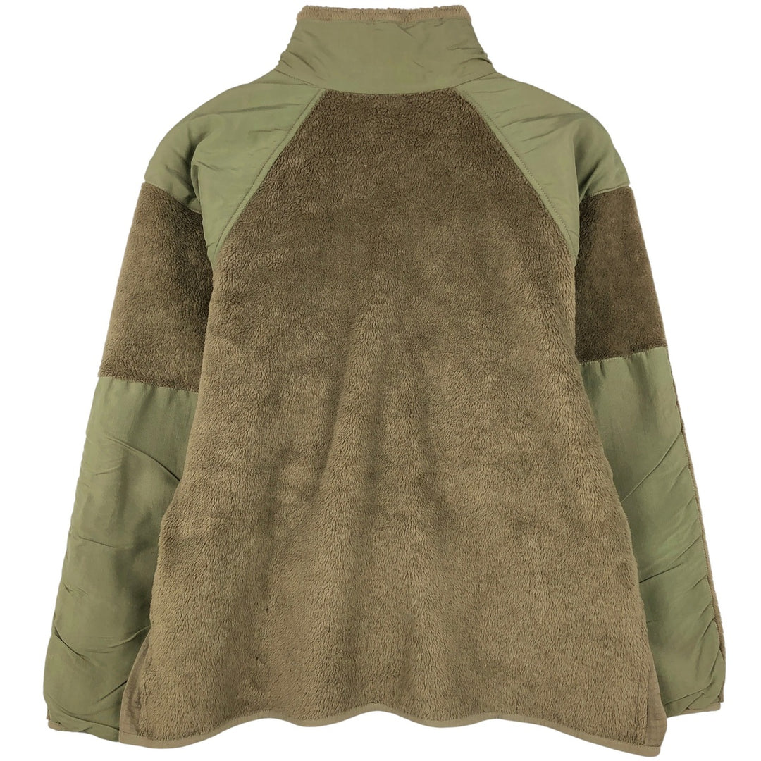 Authentic US military fleece jacket, made in the USA, large-regular, equivalent to men's size L unclear Khaki type Vintage Second Hand