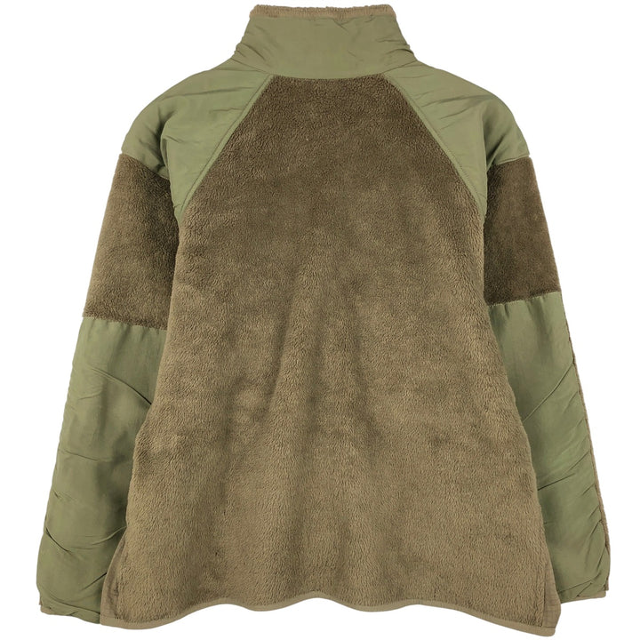 Authentic US military fleece jacket, made in the USA, large-regular, equivalent to men's size L unclear Khaki type Vintage Second Hand