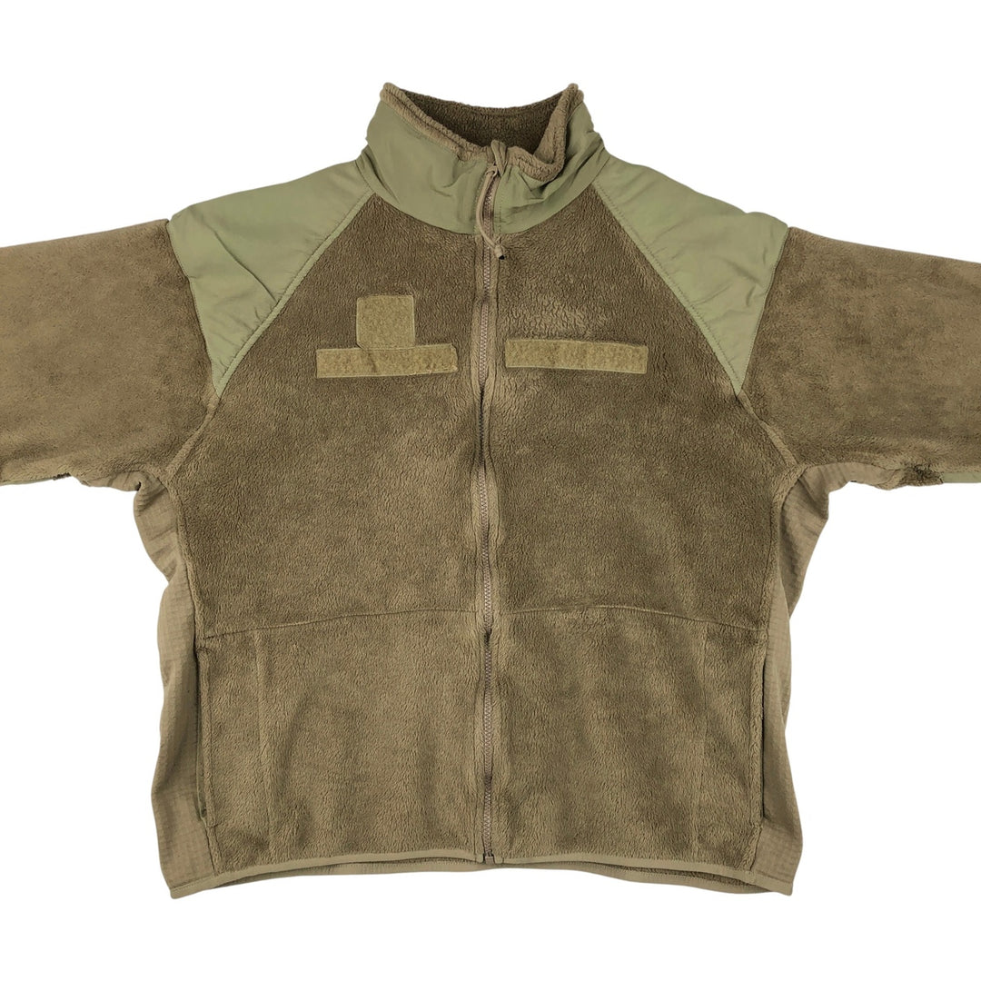 Authentic US military fleece jacket, made in the USA, large-regular, equivalent to men's size L unclear Khaki type Vintage Second Hand