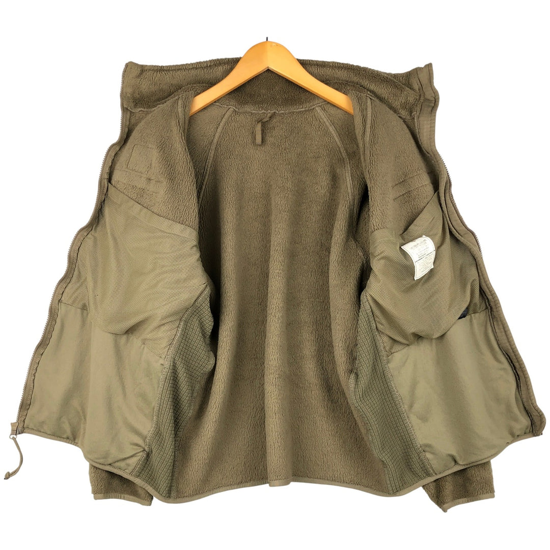 Authentic US military fleece jacket, made in the USA, large-regular, equivalent to men's size L unclear Khaki type Vintage Second Hand