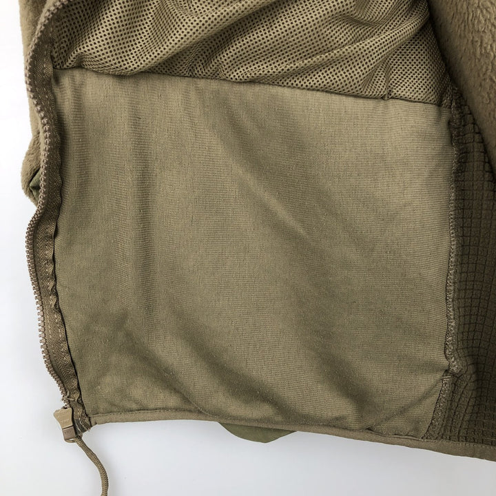 Authentic US military fleece jacket, made in the USA, large-regular, equivalent to men's size L unclear Khaki type Vintage Second Hand