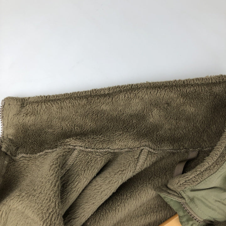 Authentic US military fleece jacket, made in the USA, large-regular, equivalent to men's size L unclear Khaki type Vintage Second Hand
