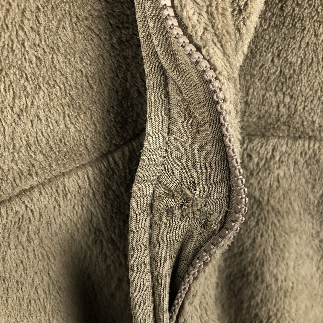 Authentic US military fleece jacket, made in the USA, large-regular, equivalent to men's size L unclear Khaki type Vintage Second Hand