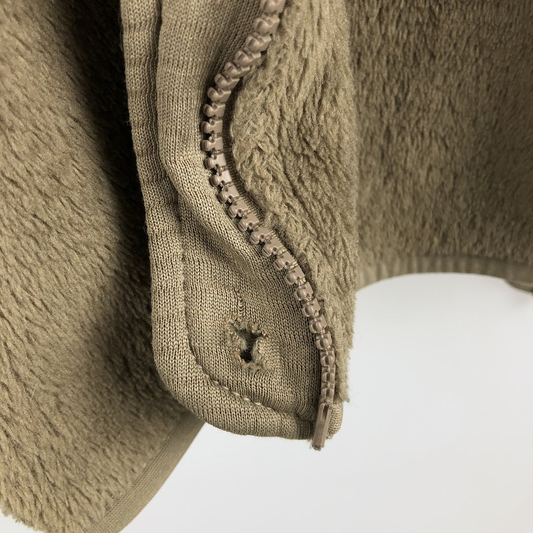 Authentic US military fleece jacket, made in the USA, large-regular, equivalent to men's size L unclear Khaki type Vintage Second Hand