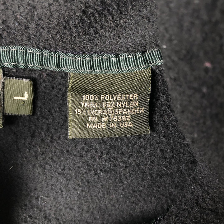 Vintage 90'S Timberland WEATHERGEAR Half-Snap Fleece Pullover, Made in USA, Men's Size L polyester black type Vintage Second Hand