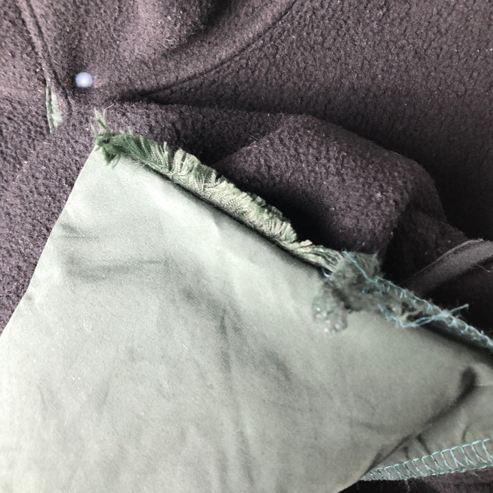 Vintage 90'S Timberland WEATHERGEAR Half-Snap Fleece Pullover, Made in USA, Men's Size L polyester black type Vintage Second Hand