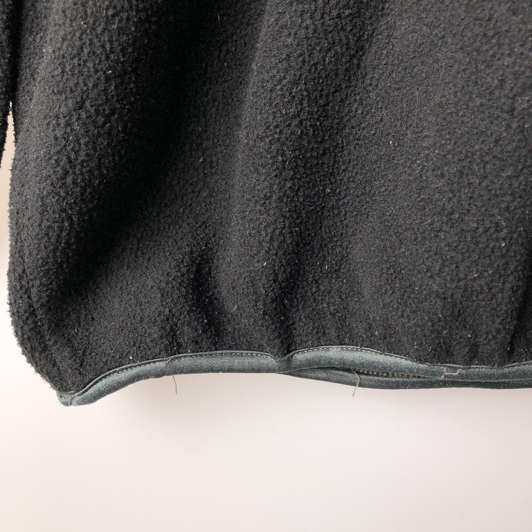 Vintage 90'S Timberland WEATHERGEAR Half-Snap Fleece Pullover, Made in USA, Men's Size L polyester black type Vintage Second Hand