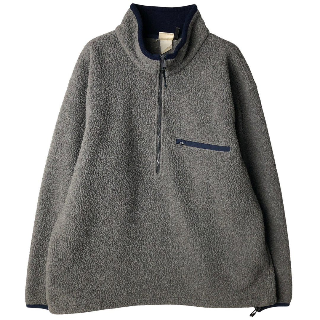 Vintage LLBean Half-Zip Fleece Pullover from the 80s-90s, Men's XL unclear gray type Vintage Second Hand