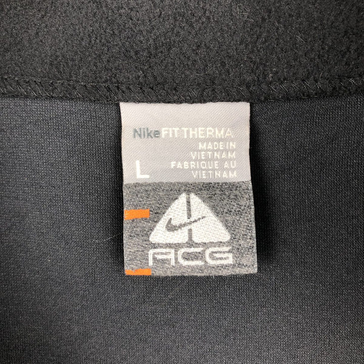 90s-00'S Nike ACG Half-Zip Fleece Pullover, Men's Size L polyester black type Vintage Second Hand