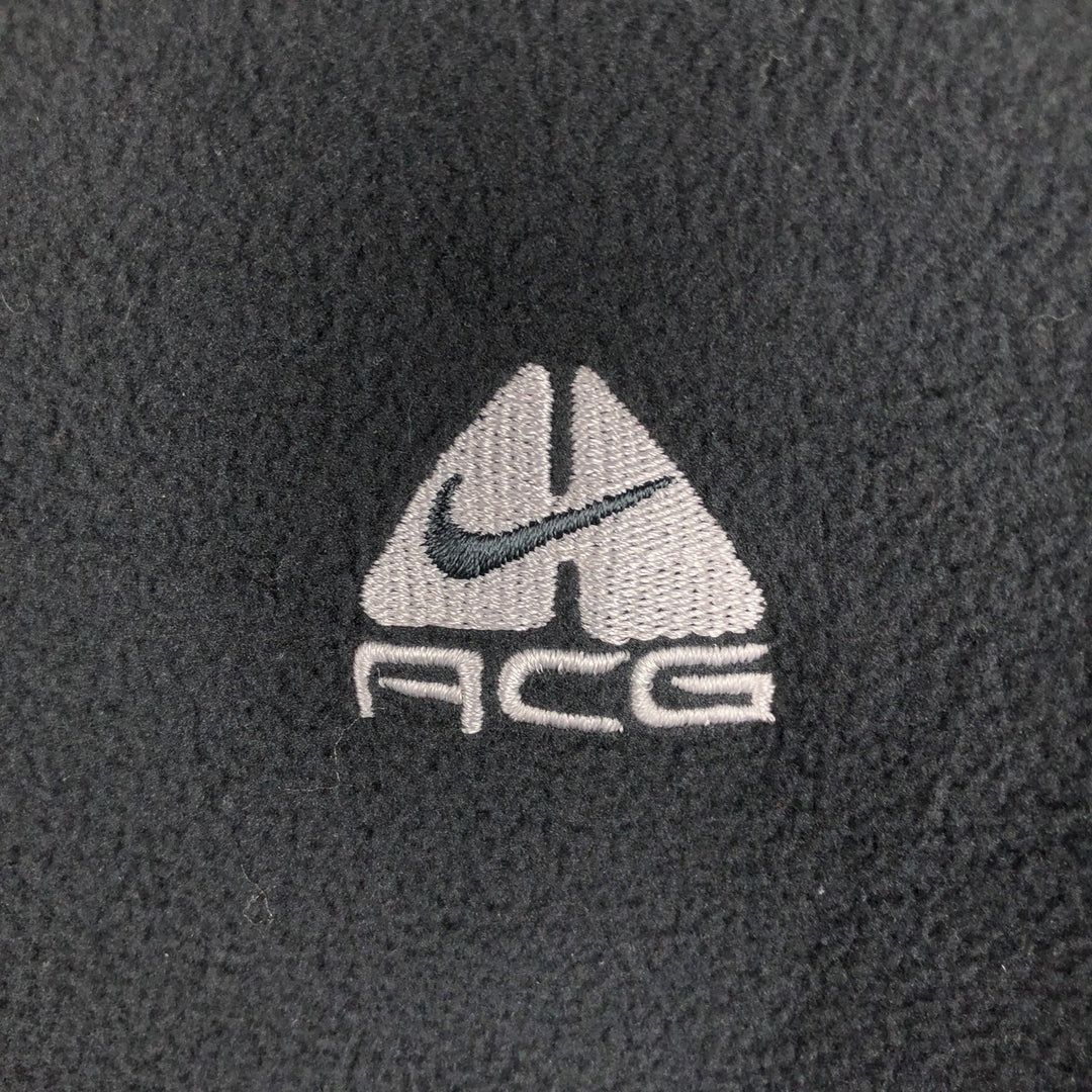 90s-00'S Nike ACG Half-Zip Fleece Pullover, Men's Size L polyester black type Vintage Second Hand