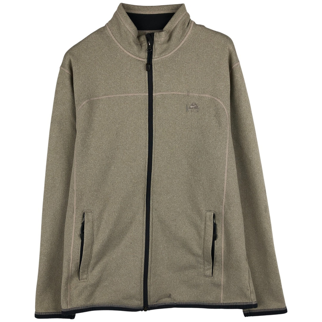 90s-00'S Nike ACG Fleece Jacket, Men's Size L polyester Beige type Vintage Second Hand