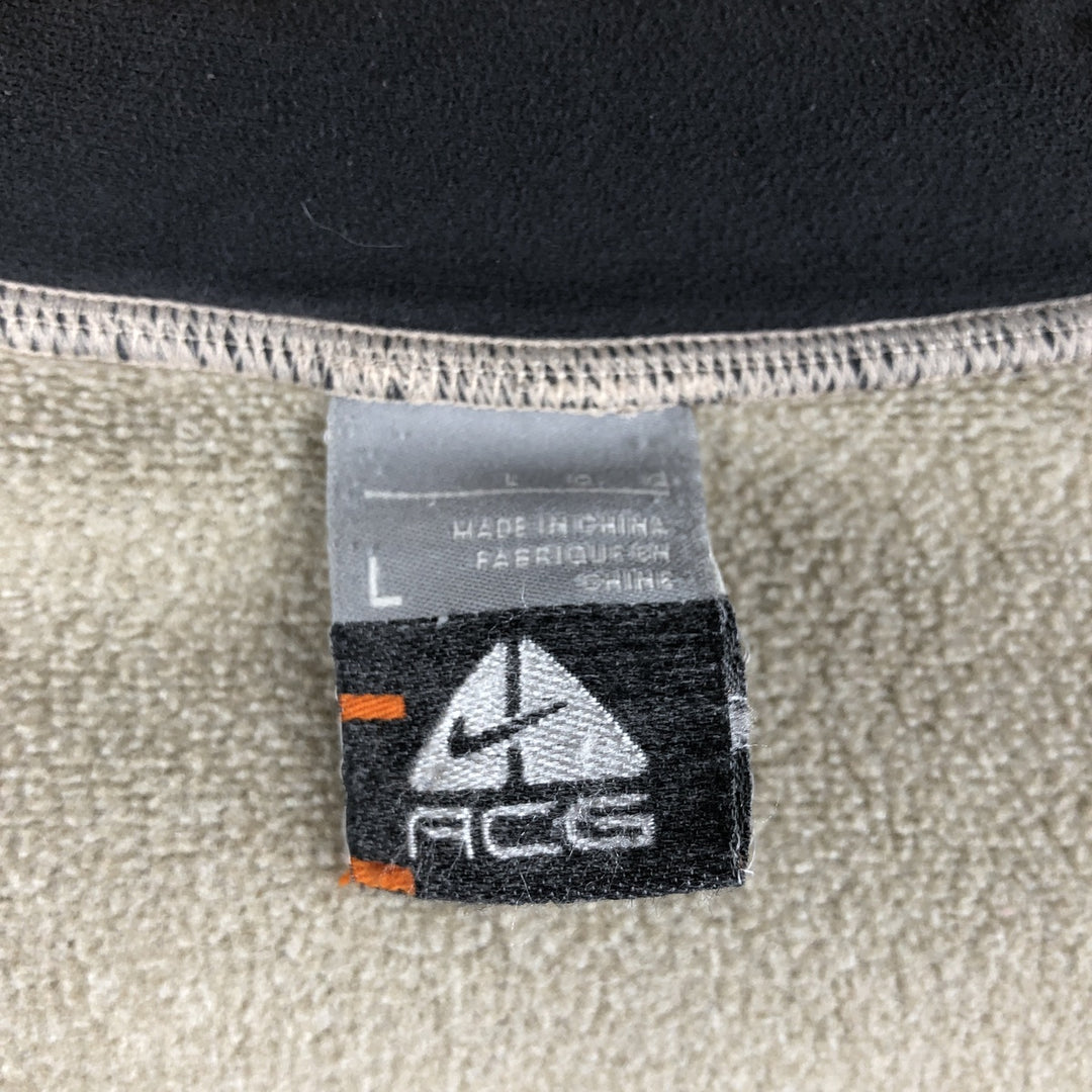 90s-00'S Nike ACG Fleece Jacket, Men's Size L polyester Beige type Vintage Second Hand