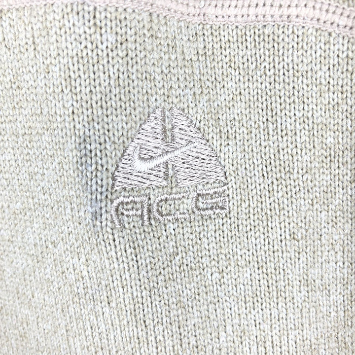 90s-00'S Nike ACG Fleece Jacket, Men's Size L polyester Beige type Vintage Second Hand