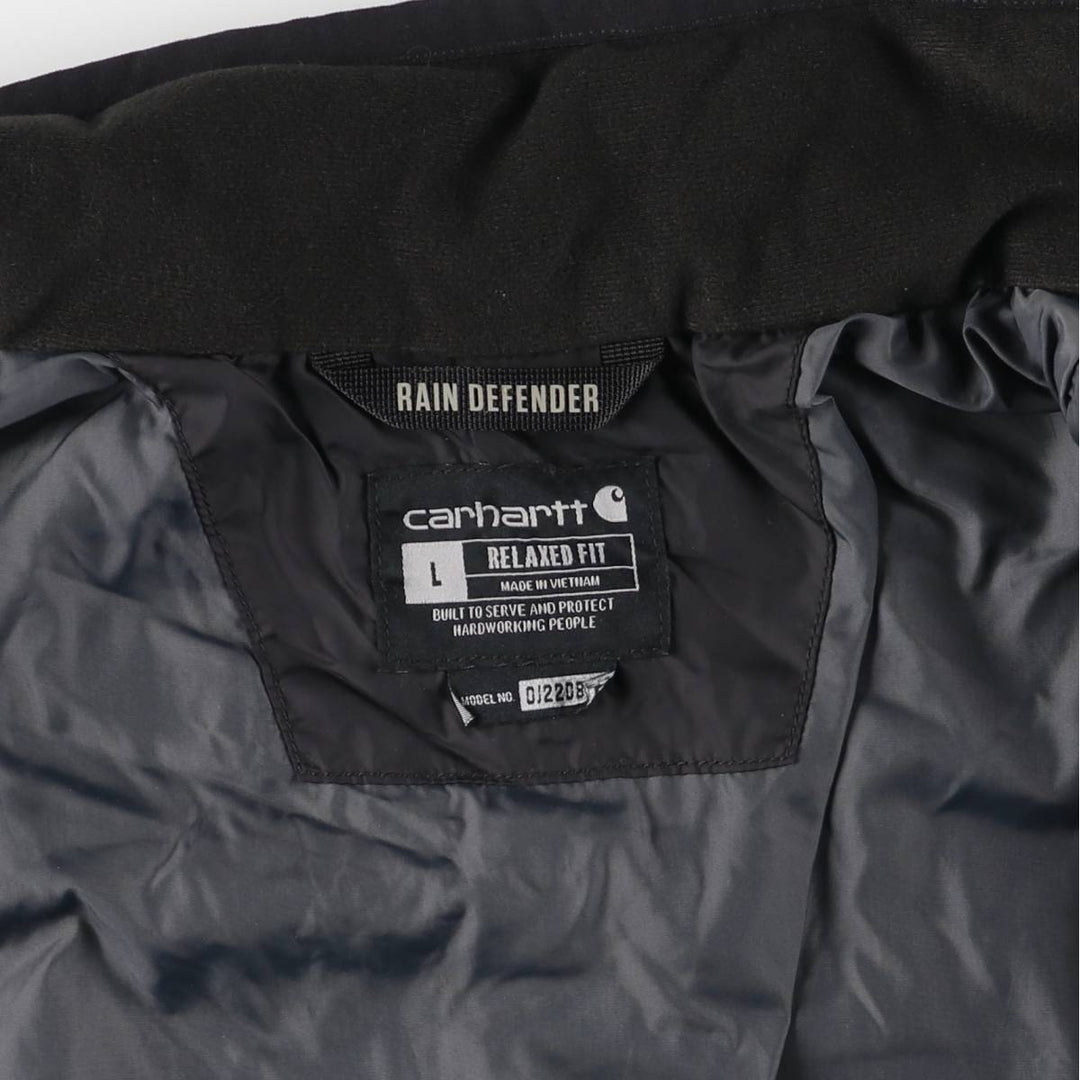 Carhartt Relaxed Fit Rain Defender Padded Puffer Jacket, Men's Size L Nylon black type Vintage Second Hand