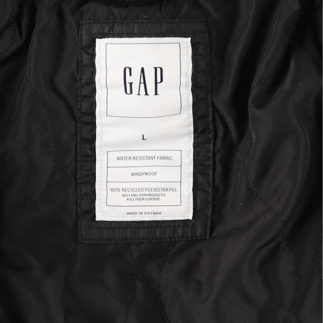 GAP Men's Padded Puffer Jacket (Size L) polyester black type Vintage Second Hand