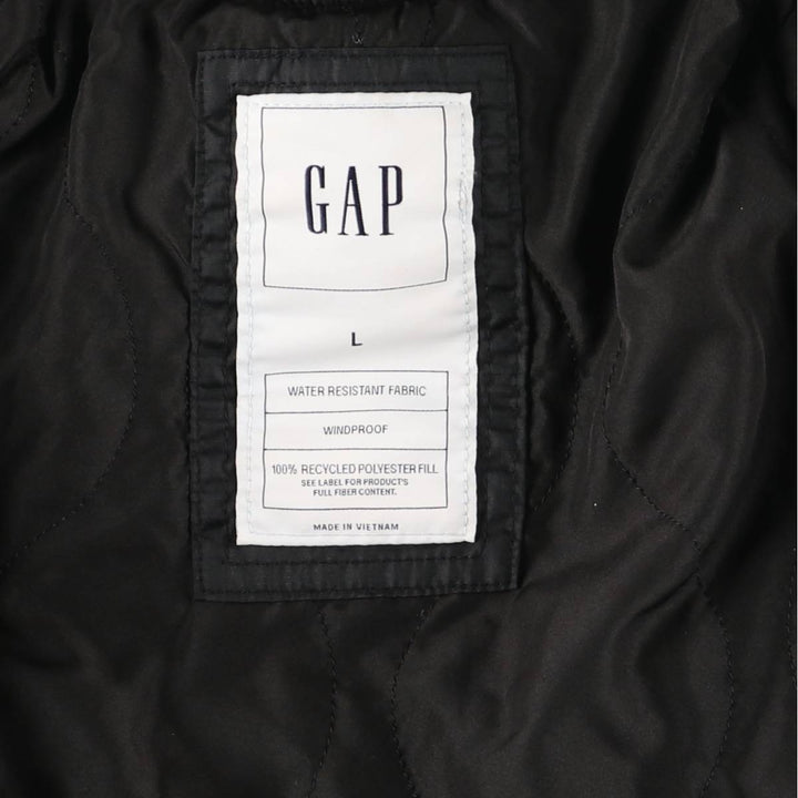 GAP Men's Padded Puffer Jacket (Size L) polyester black type Vintage Second Hand