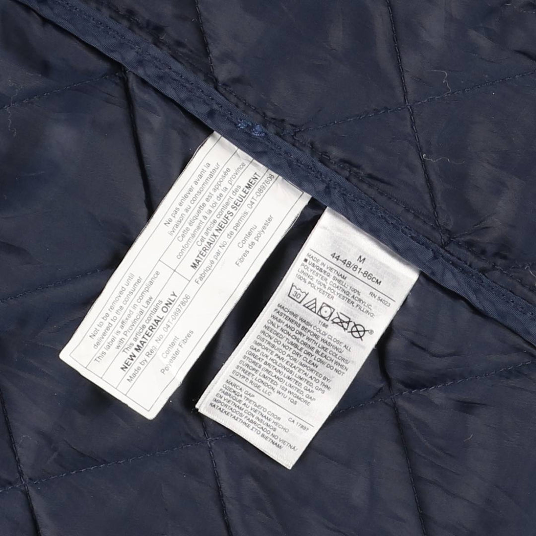 GAP Quilted Puffer Jacket, Men's Size M polyester Navy blue Vintage Second Hand