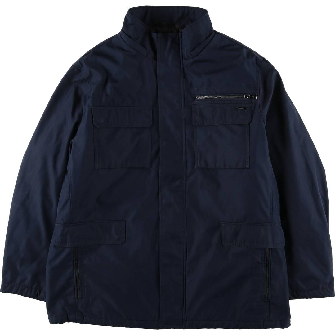 Calvin Klein padded puffer jacket, men's size XL polyester Navy blue Vintage Second Hand