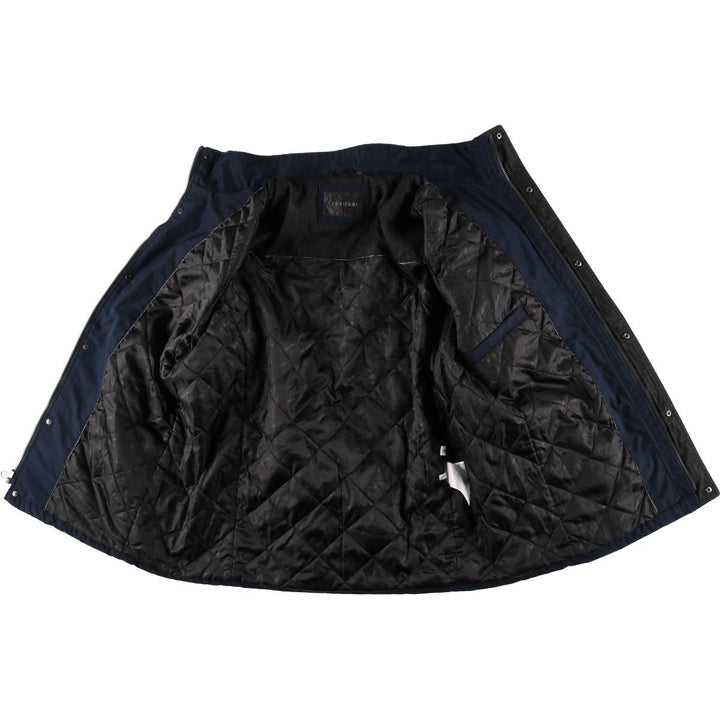 Calvin Klein padded puffer jacket, men's size XL polyester Navy blue Vintage Second Hand
