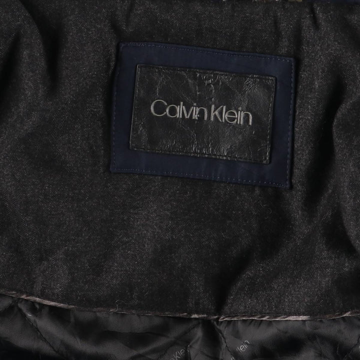 Calvin Klein padded puffer jacket, men's size XL polyester Navy blue Vintage Second Hand