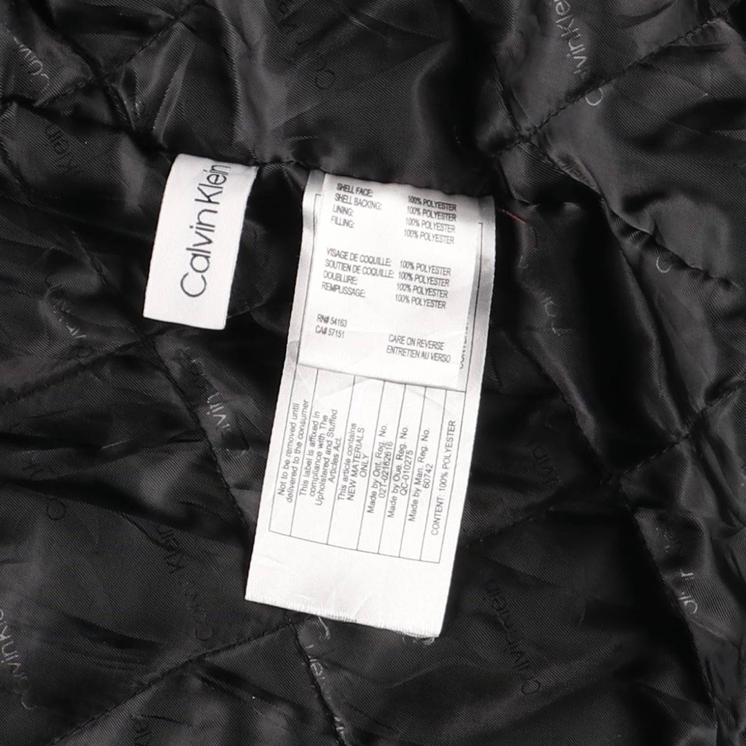 Calvin Klein padded puffer jacket, men's size XL polyester Navy blue Vintage Second Hand